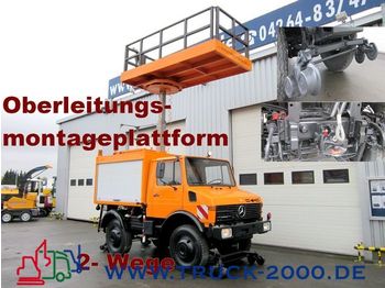 UNIMOG 424 4x4 Zweiwege Hubarbeitsbühne Strom/Oberleitg - Podizna platforma