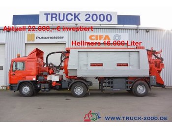 Vakum kamion MAN 14.232 + Hellmers 16m³ HD Saug Spüler Auflieger: slika Vakum kamion MAN 14.232 + Hellmers 16m³ HD Saug Spüler Auflieger