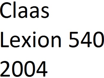 Kombajn za žetvu CLAAS Lexion 540: slika Kombajn za žetvu CLAAS Lexion 540