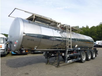 Clayton Food tank inox 23.5 m3 / 1 comp + pump - Poluprikolica cisterna