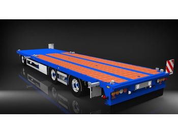 HRD 3 axle Achs light trailer drawbar ext tele  - Prikolica s niskim utovarivačem