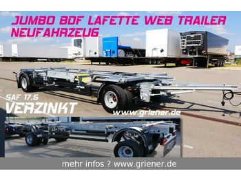 Web-Trailer WFZ/W 18 / JUMBO LAFETTE BDF 7,15/7,45 /17,5 SAF  - Transporter kontejnera/ Prikolica s izmjenjivim sanducima