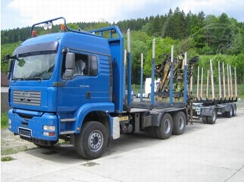 MAN TGA 33.480 6x4 BB lesák - Traktorska šumska prikolica
